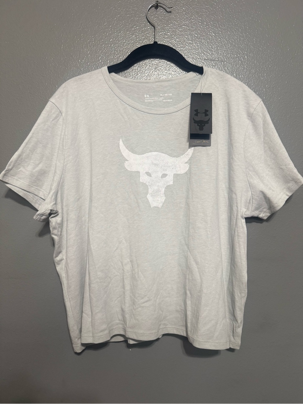 Women's Under Armour Project Rock Bull Graphic T Shirt Size XL New